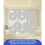 10 stuks dweilmop geschikt voor Dreame L10s Pro Ultra Heat/L10s Ultra/L10s Pro Ultra/L20 Ultra/ geschikt voor Ecovacs Deebot T30 robotstofzuiger, microvezel, zacht, wasbaar en herbruikbaar, vervangende