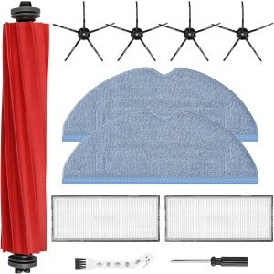 11 stuks accessoires gescht voor Roborock S7/S7 Plus/S7 MaxV/S7 MaxV Ultra/S7 Pro Ultra robotstofzuiger, 1 hoofdborstel, 2 dweilpads, 2 HEPA-filters, 4 zijborstels, 1 reinigingsborstel, 1 schroevendraaier