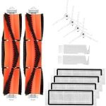 12-delige vervangingsset voor Roborock S50 S51 S55 S5 Max S6 S60 S65: 2 hoofdborstels, 4 filters, 4 zijborstels, 2 reinigingsborstels - Vervangende accessoires voor robotstofzuigers
