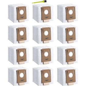 12 stofzuigerzakken voor robotstofzuigers met reinigingsborstel - Universele vervangende stofzakken