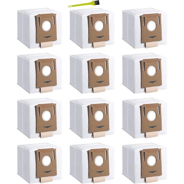 12 stofzuigerzakken voor robotstofzuigers met reinigingsborstel - Universele vervangende stofzakken