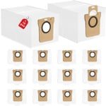 12 stuks stofzakken, gescht voor Xiaomi X10+, X20+, X10/X20 Plus, stofzakken, accessoires, compatibel met Dreame L10s Pro Ultra Heat, L20 Ultra, L10s Ultra, filterzakken voor robotstofzuiger