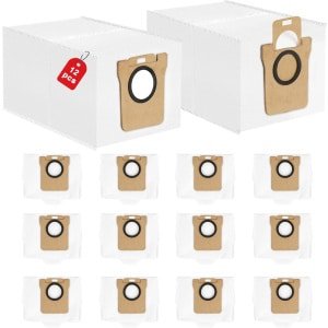 12 stuks stofzakken, gescht voor Xiaomi X10+, X20+, X10/X20 Plus, stofzakken, accessoires, compatibel met Dreame L10s Pro Ultra Heat, L20 Ultra, L10s Ultra, filterzakken voor robotstofzuiger