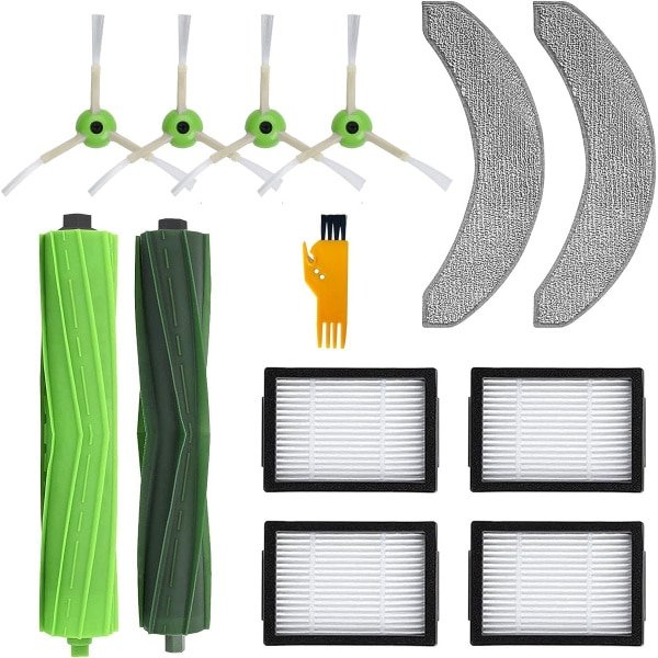 13 stuks accessoires kit vervanging voor iRobot Roomba Combo J7+/ J7Plus robotstofzuiger (alleen alleen), NIET voor J7, 2 Roller, 4 Zijborstels, 4 Filter, 2 Mop Doek, 1 Schone Borstel