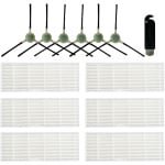 13 stuks filtervervangingsonderdelen voor Lefant M210 M210S M210B M213 M213S M2 voor OKP Life Robovac K2 K3 K3A K4 K5 robotstofzuiger 6 HEPA-filters 6 zijborstels 1 reinigingsborstel