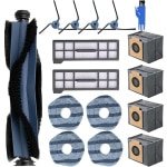 16 stuks reserveonderdeel voor Eufy X10 Pro Omni robotstofzuiger, 1 rolborstel, 4 zijborstels, 2 filters, 4 dweilpad, 4 stofzak, 1 reinigingsborstel