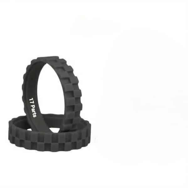 17 Parts - 2 Stuks Wielbanden Geschikt voor iRobot Roomba - Compatibel met Series 500, 600, 700, 800, 900, e5, i7, j7 & j9 - Antislip Rubberen Banden - Stil & Duurzaam - Vervangende Accessoires voor Robotstofzuiger