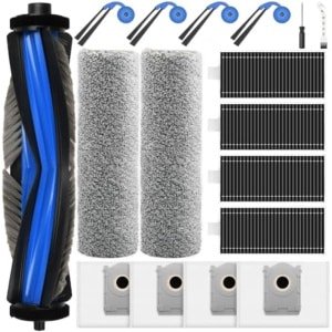 17 stuks accessoires voor Ecovacs Deebot X9 Pro Omni/X11 Pro Omni robotstofzuiger, 4 stofzakken, 4 zijborstels, 4 filters, 1 hoofdborstel, 2 dweilen, 1 reinigingsborstel, 1 schroevendraaier .