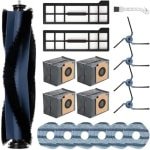18 stuks accessoires voor Eufy X10 Pro Omni robotstofzuiger, 1 rolborstel, 2 filters, 6 dweilpads, 4 zijborstels, 4 stofzakken, 1 reinigingsborstel