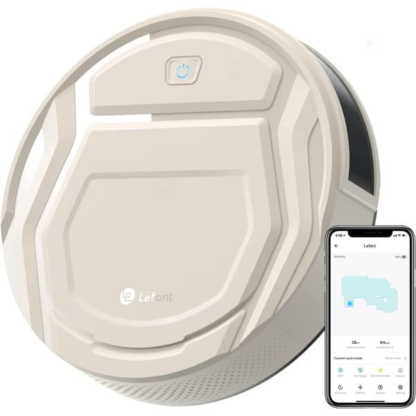2-in-1 Robotstofzuiger met Laadstation - Met Dweilfunctie (Excl. Dweilaccessoires) - 3.0 Technologie - 120 min. - Robotstofzuigers - Dweilrobot - Huisdieren - Stofzuiger - Spraakbesturing & App - Beige