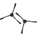 2 x vervangende zijborstel, Geschikt voor Medion MD18500, MD18501 robotstofzuiger, reinigingsborstelset, zwart