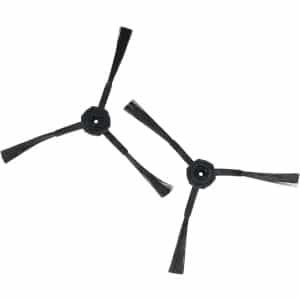 2 x vervangende zijborstel, Geschikt voor Medion MD18500, MD18501 robotstofzuiger, reinigingsborstelset, zwart