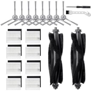 20-delige Vervangende Accessoireset voor Robotstofzuigers - Inclusief Hoofdborstels, Zijborstels, Filters, Reinigingsborstel en Schroevendraaier