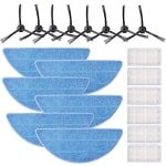 20 stuks reserveonderdelen, accessoires, filters, HEPA-doek, Velcro voor robotstofzuiger