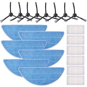 20 stuks reserveonderdelen, accessoires, filters, HEPA-doek, Velcro voor robotstofzuiger