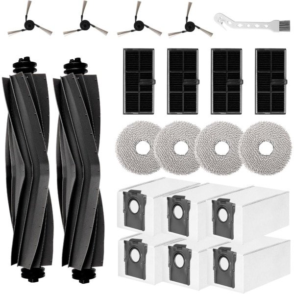 21 stuks accessoires Geschikt voor Dreame L40 Ultra/X40 Ultra Complete/X40 Master/MOVA P50 Pro Ultra robotstofzuiger reserveonderdelen accessoiresset hoofdborstel stofzakken zijborstels dweildoeken