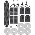 21 stuks accessoires geschikt voor Dreame X40 Ultra/L40 Ultra /X40 Master/Mova P50 Pro Ultra, reserveonderdeel voor robotstofzuiger, 1 hoofdborstel, 4 actieve koolfilters, 4 actieve koolstofzakken, 4