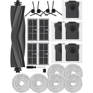 22 stuks accessoires geschikt voor Dreame X40 Ultra/L40 Ultra /X40 Master robotstofzuiger - Onderdelen - 1 rolborstel - 4 zijborstels - 5 actieve koolstofzakken - 4 actieve koolstoffilters - 6 reinigingsdoekjes - Onderhoudsset