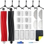25 stuks accessoireset voor Roborock S8 Plus robotstofzuiger, S8+ reserveonderdelen: 6 x stofzak, 2 x hoofdborstel, 6 x zijborstels, 4 x HEPA-filter, 4 x reinigingsdoekjes, 1 x reinigingsborstel, 1 x