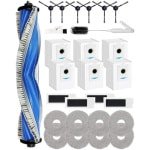 27-Pack Vervangende Accessoires voor ECOVACS DEEBOT T30S/T30S PRO/T30S AI Robotstofzuiger, 1 Hoofdborstel 6 Zijborstels 4 Hepa-filters 6 Stofzakken 8 Dweilpads 2 Reinigingsborstels