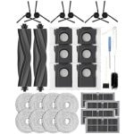 28 stuks accessoires voor de Dreame X40 Ultra/L40 Ultra /X40 Master/Mova P50 Pro Ultra robotstofzuiger,1 hoofdborstel, 4 HEPA-filters actieve koolfilter, 6 zijborstels