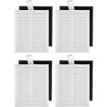 (4 Stuks) L60 L50 HEPA-filters Geschikt voor Eufy L60, L60 Hybrid, L60 SES, L50 SES, L50-serie Robotstofzuiger, Hepa-Filterset, Vervangende Onderdelen, Met Schuimfilter 4 Sets