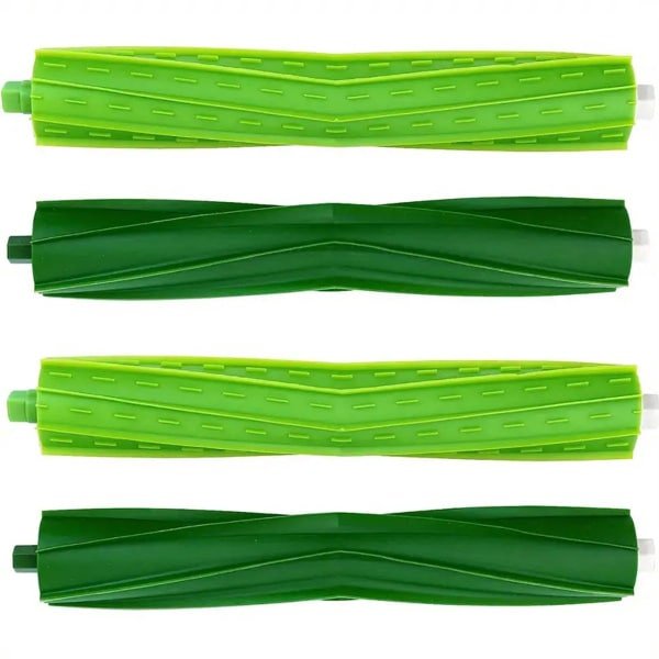 4 Stuks Rubberen Harenvrije Hoofdborstels Compatibel met iRobot Roomba I3 I3+ I4 I6 I6+ I7 I7+ I8 I8+ E5 E6 E7 J7 J7+ J8 J8+ - Vervangingsset voor Robotstofzuiger - Anti-klit Duurzaam Materiaal
