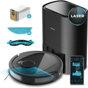 4-in-1 Laser Robotstofzuiger met 3000 Pa Zuigkracht en Automatische Lediging