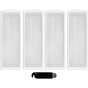 4-pack HEPA filters voor robotstofzuigers - geschikt voor Xiaomi Mop 2S, Mop P, Mop Pro - inclusief reinigingsborstel
