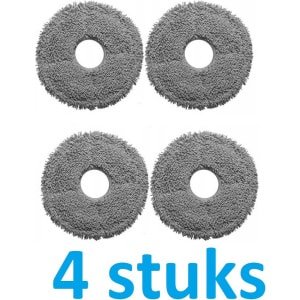4 x Mop - Dweildoek voor Roborock - Dreame - X30 - X40 - X50 - Xiaomi - beste kwaliteit vervangingen voor robotstofzuiger - dweilrobot robotstofzuiger