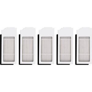 (5 Stuks) N20 Plus wit HEPA-Filter, Geschikt voor Ecovacs Deebot N20 Plus/ N20 Pro Plus/ X1 Omni/X1 Omni/T10 Plus/T10 Turbo/T10 Omni, Robotstofzuiger, Filterset, Robotstofzuiger, Vervangingsfilter