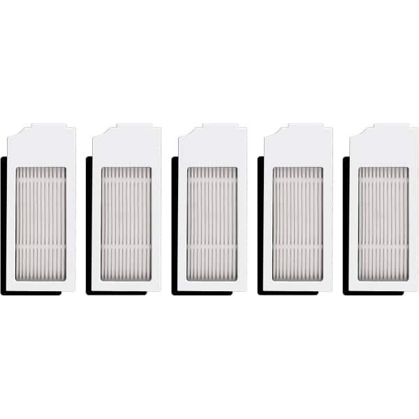 (5 Stuks) N20 Plus wit HEPA-Filter, Geschikt voor Ecovacs Deebot N20 Plus/ N20 Pro Plus/ X1 Omni/X1 Omni/T10 Plus/T10 Turbo/T10 Omni, Robotstofzuiger, Filterset, Robotstofzuiger, Vervangingsfilter