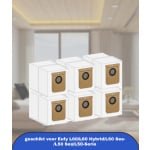 (6 Stuks) L50 L60 Stofzakken Vervanging geschikt voor Eufy L60/L60 Hybrid/L60 Ses/L50 Ses/L50-Serie Zelf Leeg Station, Robotstofzuiger Wegwerpzakken, Filterzakken