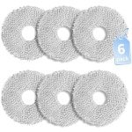 6 Stuks Vervangende Dweilpads voor Robotstofzuigers - Zeer Absorberend en Krasvrij