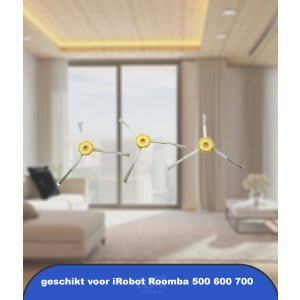 6 stks Robotstofzuiger zijborstels geschikt voor iRobot Roomba 500 600 700 serie zijborstel zijborstel onderdelen vervanging accessoires