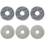 6 stuks accessoires wisdoeken voor Ecovacs Deebot T50 Pro Omni/N30 Pro Omni/T30 Pro/T30S/T20 Omni/T10 Omni/X1 Omni/X2 Omni robotstofzuiger, herbruikbare en wasbare reserveonderdelen