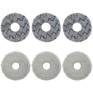 6 stuks accessoires wisdoeken voor Ecovacs Deebot T50 Pro Omni/N30 Pro Omni/T30 Pro/T30S/T20 Omni/T10 Omni/X1 Omni/X2 Omni robotstofzuiger, herbruikbare en wasbare reserveonderdelen