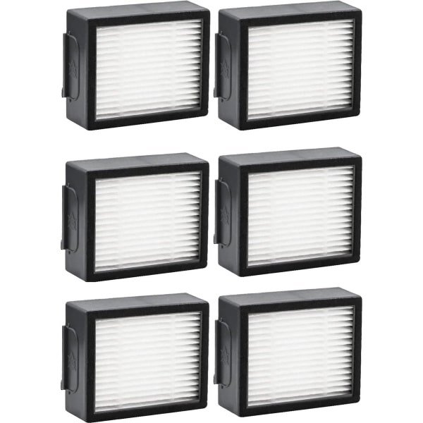 6 stuks filters vervanging geschikt voor iRobot Roomba e, i & j Serie E5, E6, i3, i3+, i4, i4+, i5, i5+, i6, i6+, robotstofzuigers