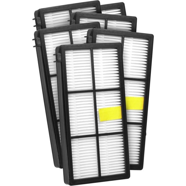 6x Dparts HEPA filter geschikt voor iRobot Roomba 800-900 series met AeroForce stofzuigerfilters - robotstofzuiger hepafilter voor series 805 865 870 871 876 880 886 895 896 960 965 966 980 - nr. 4415864