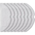 8 stuks wisdoeken gescht voor Roborock S8/S8+/S7 MaxV/S7 MaxV Plus/S7 MaxV Ultra/S7 Pro Ultra/S7/S7+ robotstofzuiger, zilverionen microvezel, VibraRise wisserdoek, accessoires (lichtgrijs)