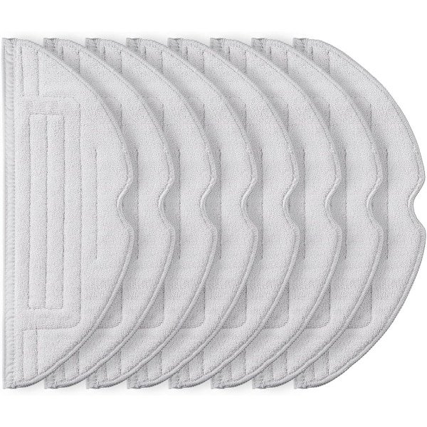 8 stuks wisdoeken gescht voor Roborock S8/S8+/S7 MaxV/S7 MaxV Plus/S7 MaxV Ultra/S7 Pro Ultra/S7/S7+ robotstofzuiger, zilverionen microvezel, VibraRise wisserdoek, accessoires (lichtgrijs)
