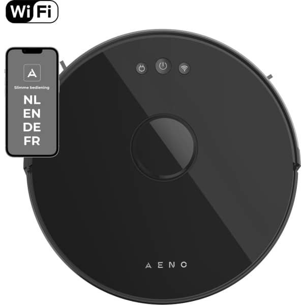 AENO RC3S robotstofzuiger - Dweil functie - Smart app NL - 2.5KPa - Zwart