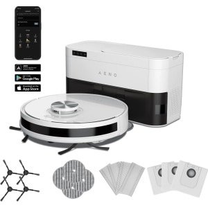AENO RC6S Roterende Robotstofzuiger met LiDAR en Dweilfunctie - Autonoom Schoonmaken tot 2 Maanden - Compact Oplaadstation - Efficiënt op Alle Vloertypes - Wit
