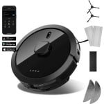 AENO RC7S Robotstofzuiger met LiDAR met Dweilfunctie - Schoonmaken tot 300 m² op 1 Oplaadbeurt - Turbo Modus - Slimme App en Spraakbesturing - Zwart