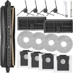 Accessoires voor robotstofzuiger - 1 TriCut borstel, 2 filters, 4 stofzakken, 4 reinigingsdoeken, 4 zijborstels - kunststof