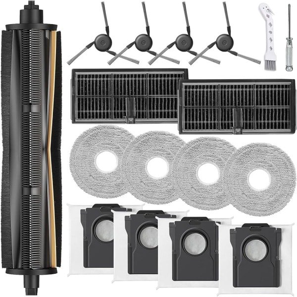 Accessoires voor robotstofzuiger - 1 TriCut borstel, 2 filters, 4 stofzakken, 4 reinigingsdoeken, 4 zijborstels - kunststof
