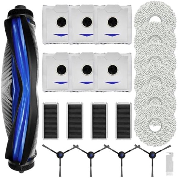 Accessoires voor robotstofzuiger - Set reserveonderdelen met hoofdborstel, schoonmaakdoeken, stofzakken, HEPA-filters en zijborstels