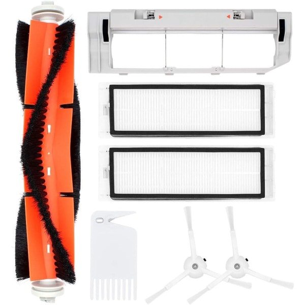 Accessoireset Geschikt voor Xiaomi Roborock S55 S50 S51 robotstofzuiger - Vervangende onderdelenpakket met hoofdborstel, 2 HEPA-filters, 2 zijborstels, hoofdborstelhoes, reinigingsgereedschap