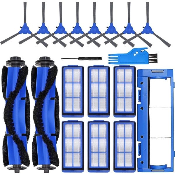 Accessoireset geschikt voor Eufy RoboVac 11S Max RoboVac 15C Max, RoboVac 30C Max, G30, G30 Edge G10 hybride robotstofzuiger, 2 rolborstels, 8 zijborstels, 6 filters, 1 borstelbeschermer (17 stuks)
