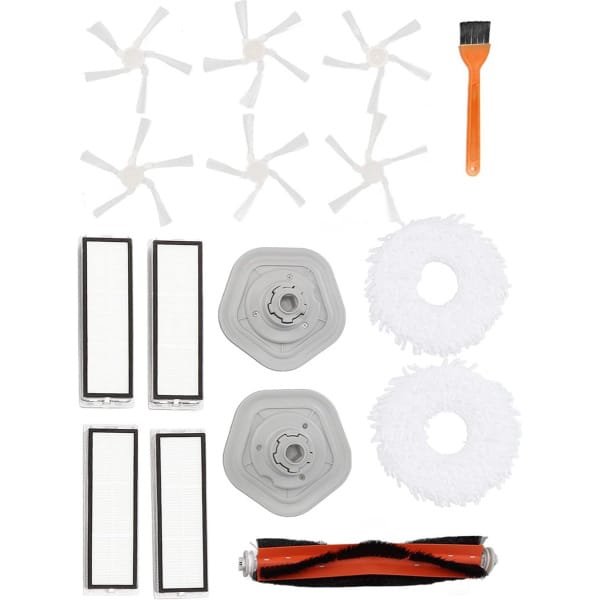 Accessoireset voor Bot W10 W10 Pro robotstofzuiger, reserveonderdelenpakket, hoofdborstel, filter, witte platte kam